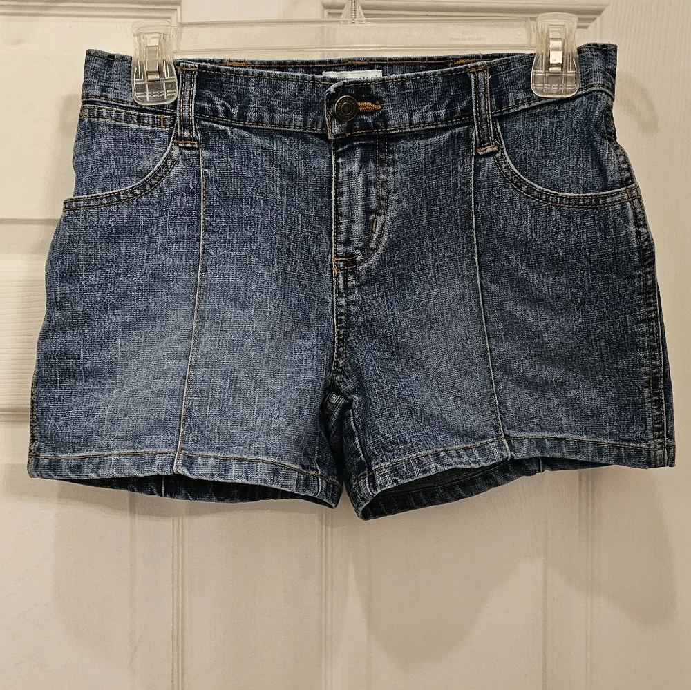 Juniors 5 No Boundaries Stretch Denim Blue Jean 5 Pocket Shorts
